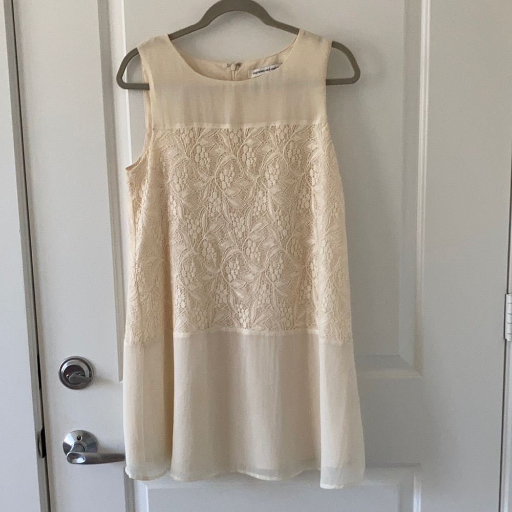 Cream shift dress
